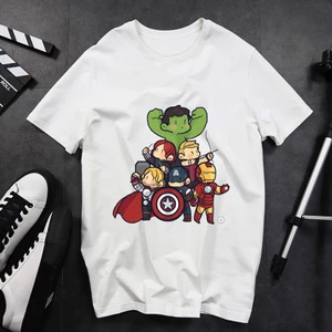 Áo thun ngắn tay in hình siêu anh hùng Marvel dành cho cả nam và nữ
