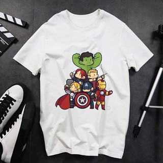 Áo thun ngắn tay in hình siêu anh hùng Marvel dành cho cả nam và nữ