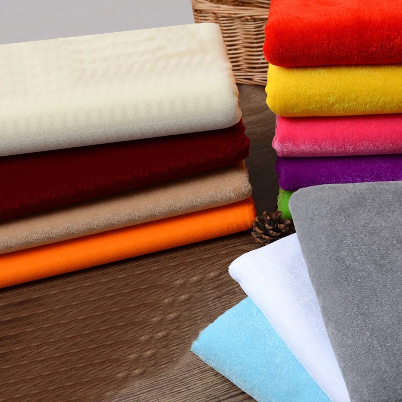 Polyester Đan Nhuộm Sang Trọng Vải Làm Dày Vải Nhung Ngắn Chải Vải DIY Cho Trang Phục Sân Khấu Và Đồ Chơi Búp Bê TJ1158
