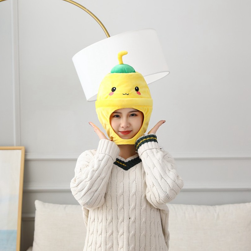 Siy7 Thực Phẩm Sang Trọng Nón Hamburger Khoai Tây Chiên Pháp Cosplay Sang Trọng Mũ Đồ Chơi Búp Bê Nhồi Bông Quà Tặng Cho Trẻ Em Bé Gái Hình Ảnh Dễ Thương Pr
