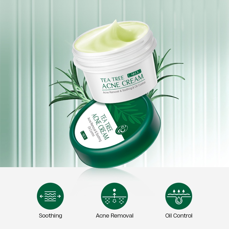 Ảnh Kem cải thiện tình trạng mụn LAIKOU chiết xuất cây trà kiềm dầu giảm mụn trứng cá phục hồi da 20g 1