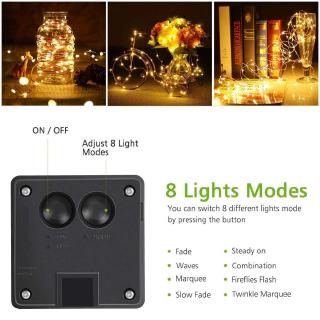 Dây đèn LED năng lượng mặt trời ngoài trời Trang chủ 7M 12M 22M Sân vườn 8 chế độ Dây đèn Cổ tích ngoài trời Chống nước chạy bằng năng lượng mặt trời Tiệc Giáng sinh Đám cưới Trang trí sinh nhật