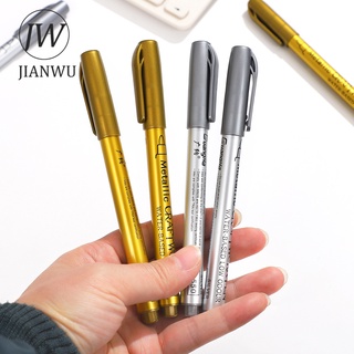 Jianwu 1 Vàng Bạc Kim Loại Màu Bút Sinh Viên Vẽ Highlighter Bút Viết Đồ Dùng Học Tập Văn Phòng Phẩm
