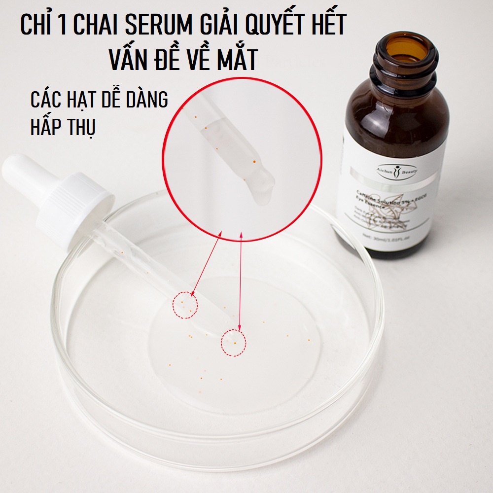 Tinh Chất Caffeine Solution 5% + EGCG  Dưỡng Trắng, Sáng Loại Bỏ Quầng Thâm Và Bọng Mắt, Chống Lão Hóa Xóa Nếp Nhăn Vùng