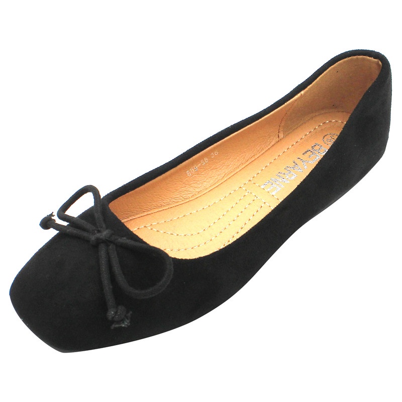 Size Lớn (31-45) Tất Cả Trận Đấu Giày Nữ Size Lớn Thoải Mái Nơ Da Lộn Dép Nơ Giày Thuyền Bằng Muỗng 45 Size Lớn 45 44 43 Công Nhân Văn Phòng Chị Em