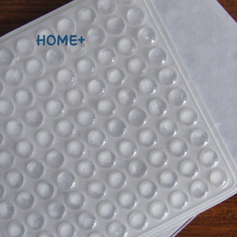 Set 100 Miếng Dán Silicon Trong Suốt Hình Tròn Cách Âm Chống Va Chạm Kính
