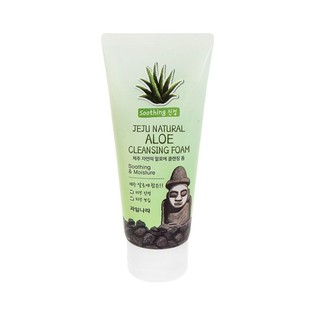 Sữa rửa mặt lô hội Hàn Quốc dưỡng ẩm làm sạch da,se khít lỗ chân lông jeju natural aloe cleasingfoam