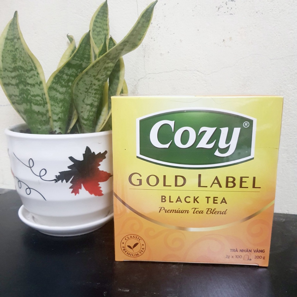 Trà Cozy nhãn vàng Gold Label Black Tea Trà Đen 2gx100 | Shopee Việt Nam