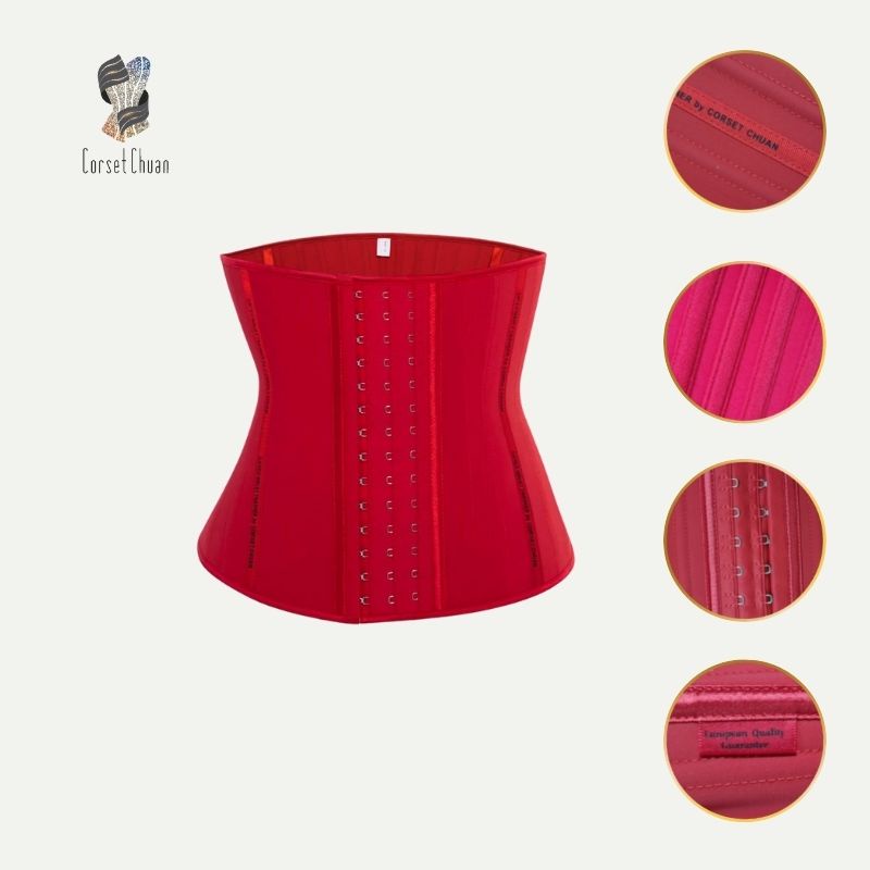 Ảnh Đai Nịt Bụng Latex Corset Chuẩn Chính Hãng Hy Lạp (Màu Đỏ) -Tặng ngay 1 áo liner 100k 2