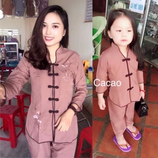Cổ Tàu Bé Gái Jacket Top Kem Dress Women # Đồ Lam Đi Chùa