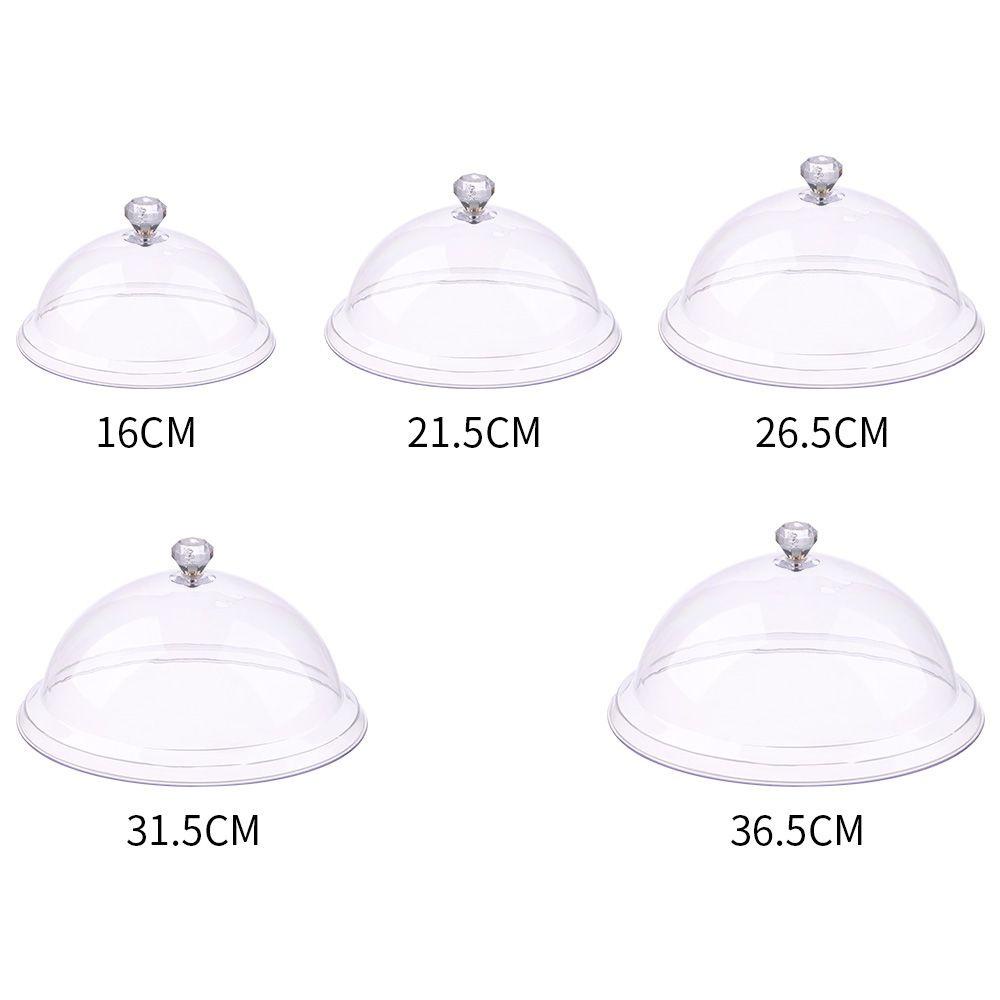 NEAVERLER Vỏ Thực Phẩm Chống Bụi Trong Suốt Chống Bụi Nhựa Cường Lực Sáng Tạo Acrylic Tròn Món Ăn Bánh Mì Đĩa