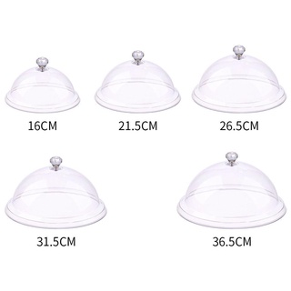 INENK Nắp Thực Phẩm Món Tráng ệng Khay Bảo Quản Đĩa Tròn Trang Trí Nhà Bếp Trong Suốt Bánh Chống Bụi Đĩa Bánh Mì