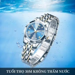 Đồng hồ nữ OLEVS 9931 chính hãng dây đeo bằng thép không gỉ có lịch phát sáng chống thấm nước — ảnh 8