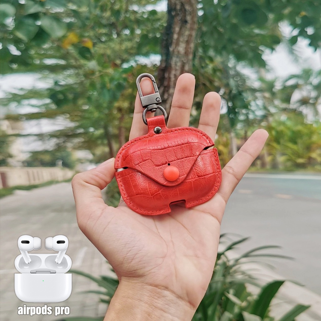 bao da airpod pro (5 màu da tùy chọn)