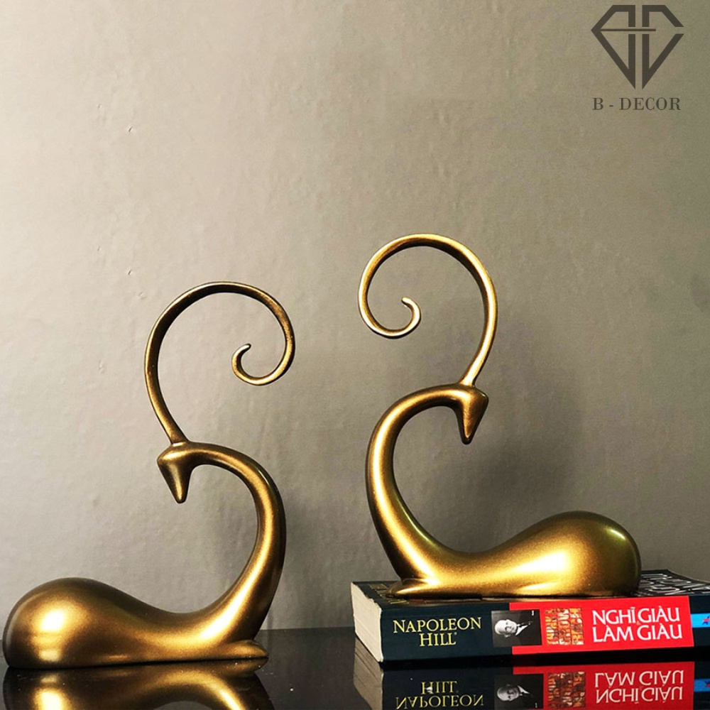 Tượng decor nghệ thuật trang trí bàn tủ phòng khách độc đáo, quà tặng ý nghĩa