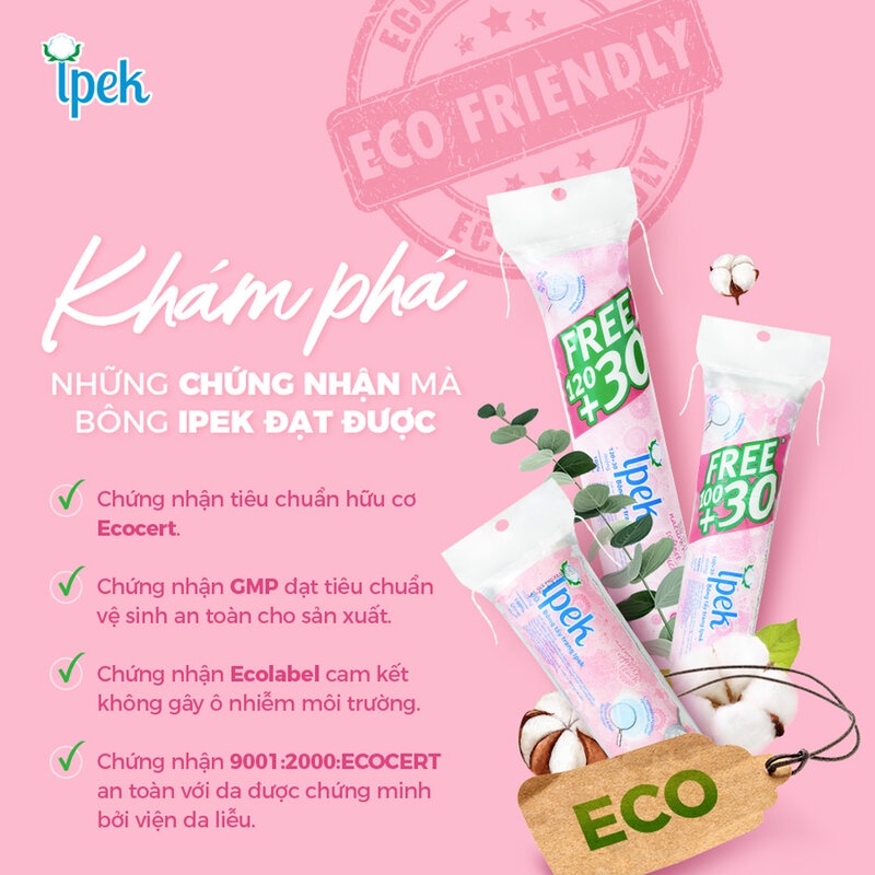Ảnh Bông Tẩy Trang Ipek Klasik 150 miếng Cotton Pads 4