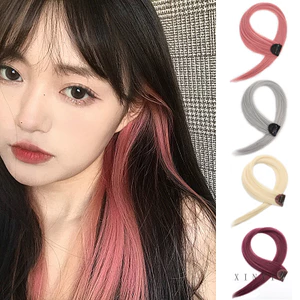 🌺xinyia🌺Tóc Giả Kẹp dài thẳng xoăn High light 60cm-Tóc Nối Giả Dạng Thẳng Nhuộm Ombre Phong Cách Hàn Quốc