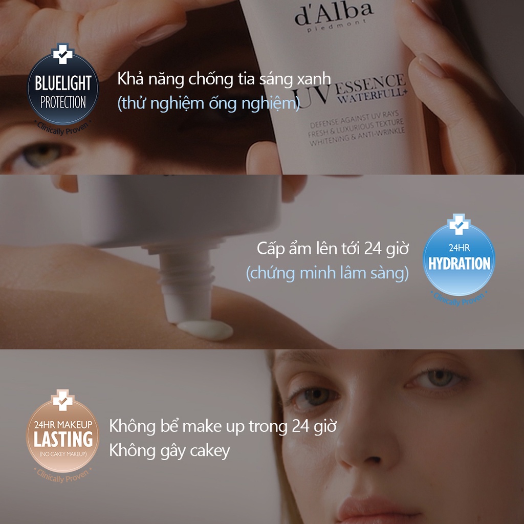 Ảnh Kem chống nắng dưỡng ẩm d'Alba Waterfull Essence Suncream SPF 50 + PA + + + + 50ml 4