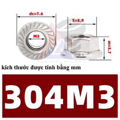 10 con tán bám - đai ốc liền long đền M3 M4 M5 M6 M8 | Shopee Việt Nam