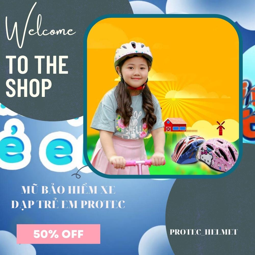 Mô tả Mũ bảo hiểm xe đạp dành cho bé gái 1-12 tuổi Protec SMILE, họa tiết xinh xắn đáng yêu, có đèn hậu an toàn - 1