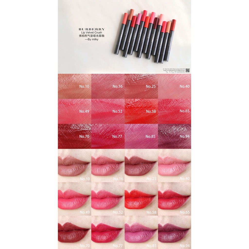 Burberry lip velvet crush 70 giá hotsell