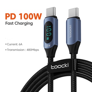 Dây Cáp Sạc Nhanh 100W USB Type C Sang Type C 66W Có Màn Hình LED Hiển Thị