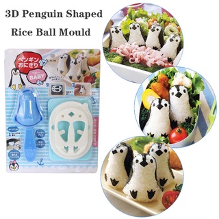 Dễ Thương Hình Chim Cánh Cụt Cơm Bóng Khuôn DIY Hoạt Hình Động Vật Cói Sushi Bento Máy Làm Khuôn Với Rong Biển Nori Biểu Hiện Cắt Bento Hộp Phụ Kiện