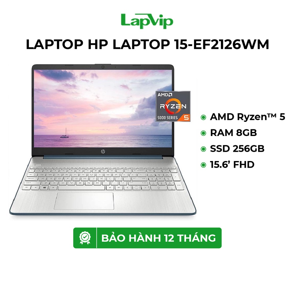 Laptop Hp Laptop 15 Ef2126wm Ryzen 5 5500u 8gb 256gb 156 Inch Fhd Shopee Việt Nam 1202