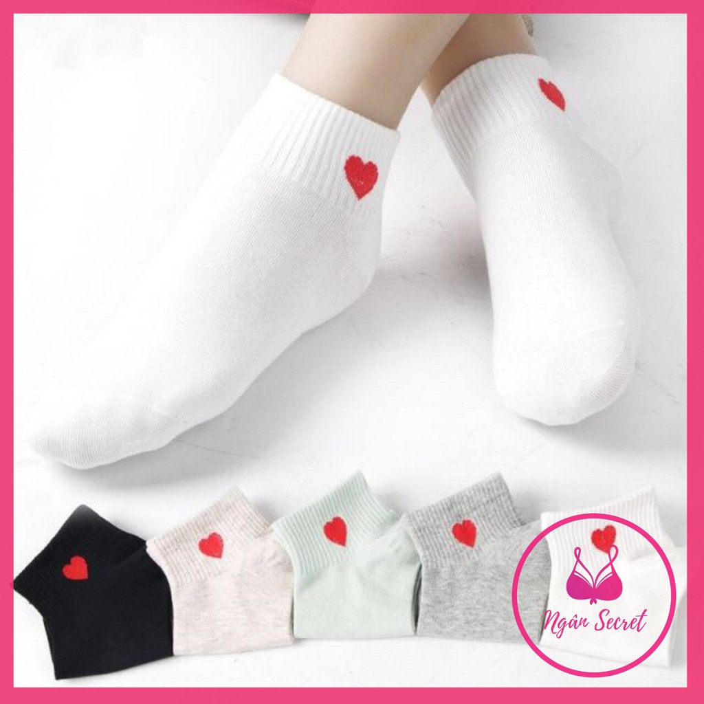 Vớ nữ thể thao cổ ngắn, kiểu Hàn Quốc mềm mại thấm hút mồ hôi