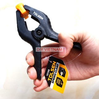 Kẹp gỗ lò xo hãng TOLSEN 10198 cao cấp cỡ 4 inch (100mm), Bảo hành 12 tháng Kouritsu Official Store