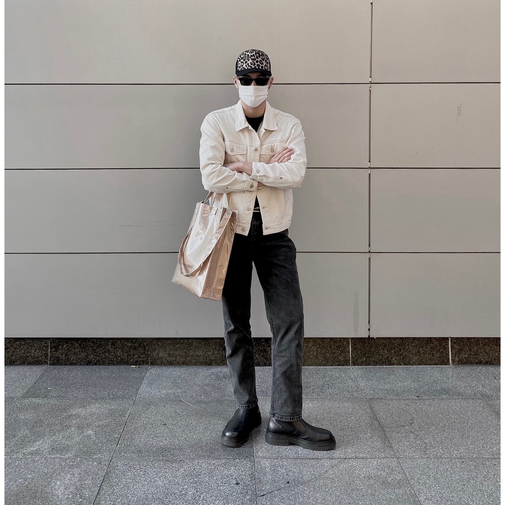 Quần Jeans Baggy Nam Ống Suông Rộng Dáng Đứng Snazzy Straight Grey | BigBuy360 - bigbuy360.vn
