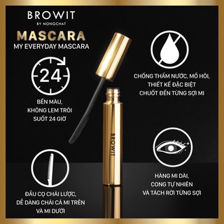 [Y099] Mascara NongChat Browit Thái Lan dày, dài mi, không lem, không trôi, không vón cục - chuyên dụng cho makeup