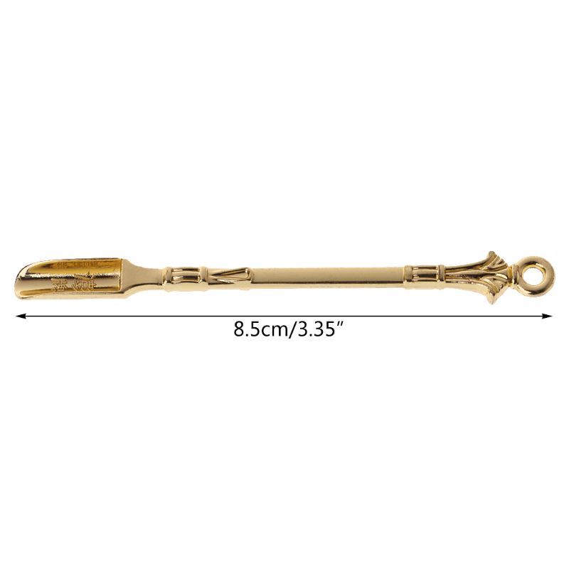 Golden Metal Spoon Use For Snuff Powder Spoon  Pendants Tableware  Spoon