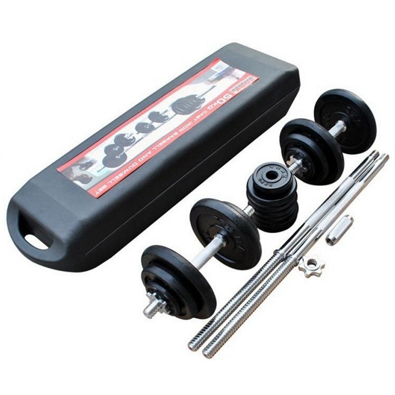 Ảnh OneTwoFit  Bộ Tạ Tập Tay Tạ Đẩy 50kg tạ tập gym tập thon tay, dụng cụ gym đa năng Tạ tay tạ đẩy 3