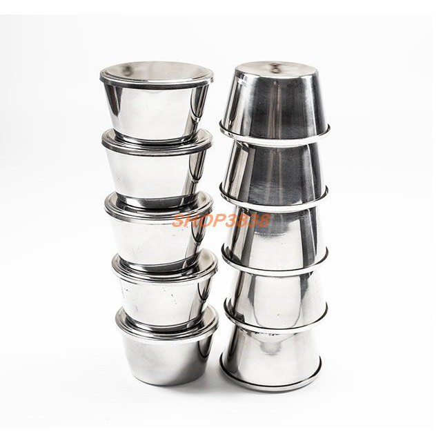 Combo 5 Khuôn Làm Bánh Flan Có Nắp Inox 304 | Shopee Việt Nam