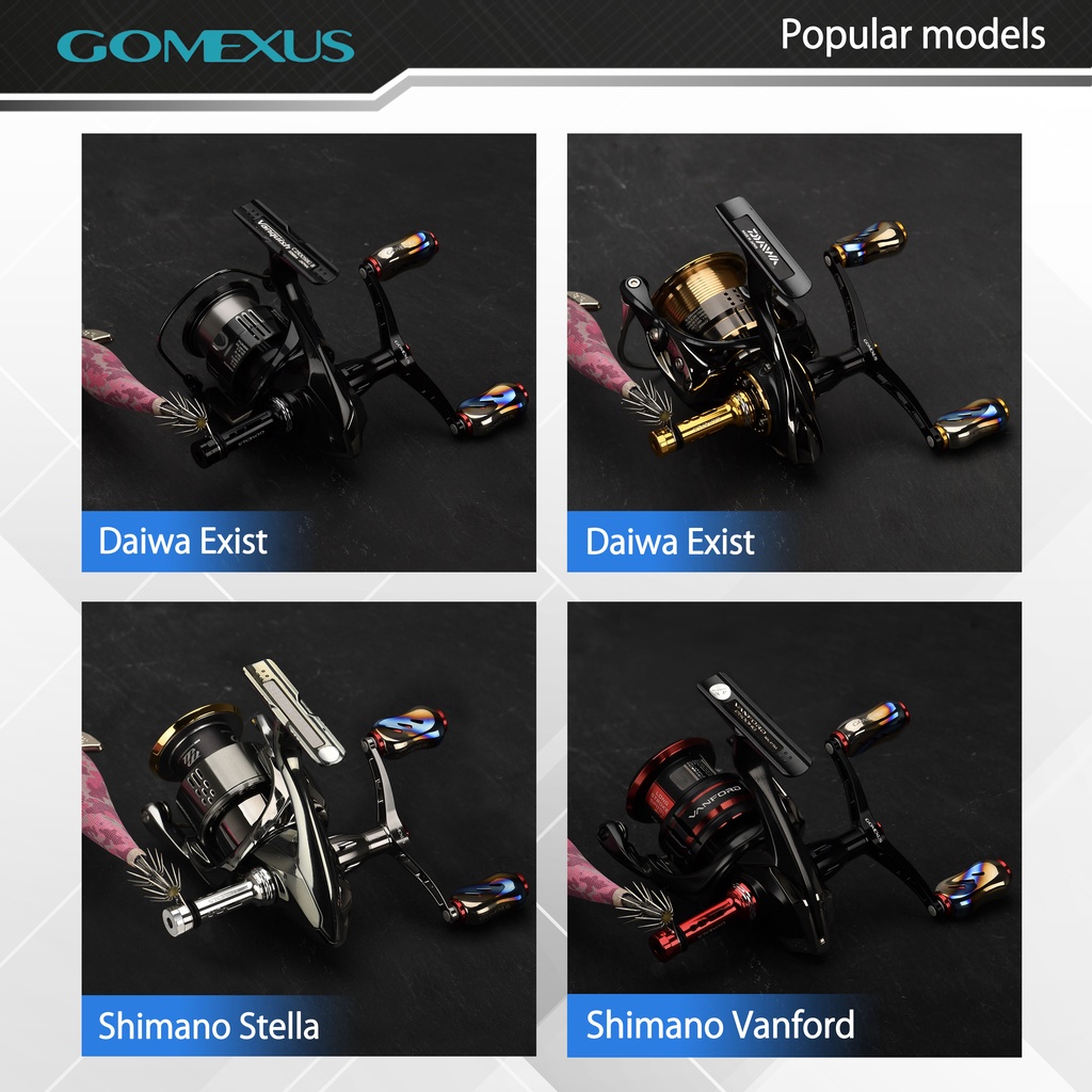 Ảnh Trục tay cầm GOMEXUS Emeraldas Spheros chống rơi để câu cá mực ban đêm cho máy câu Shimano Daiwa R4 4