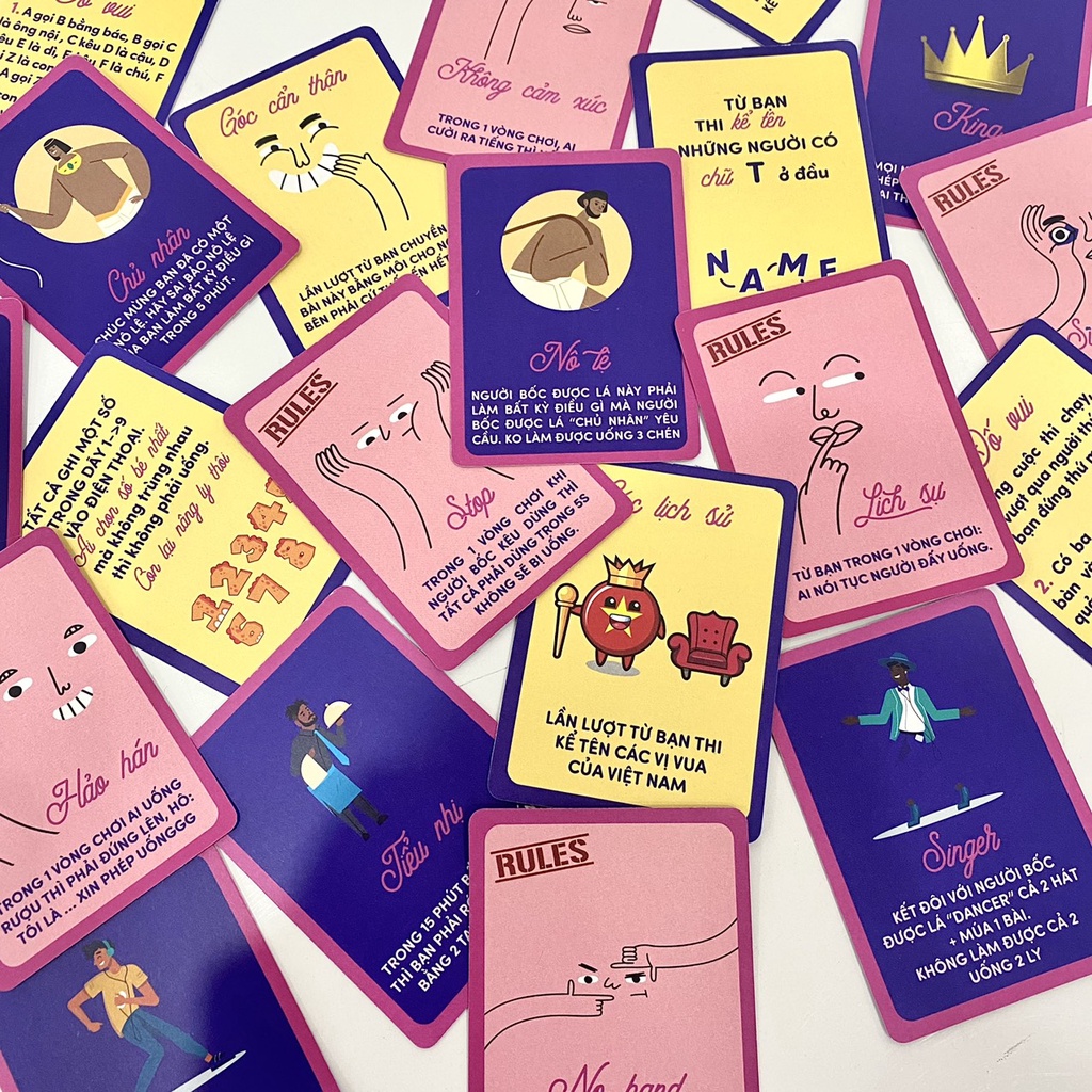 Bộ bài Uống Đê "Do or Drink" Drinking game uống rượu 86 lá cơ bản, 60 lá mở rộng cho nhóm bạn, cặp đôi trong bữa nhậu