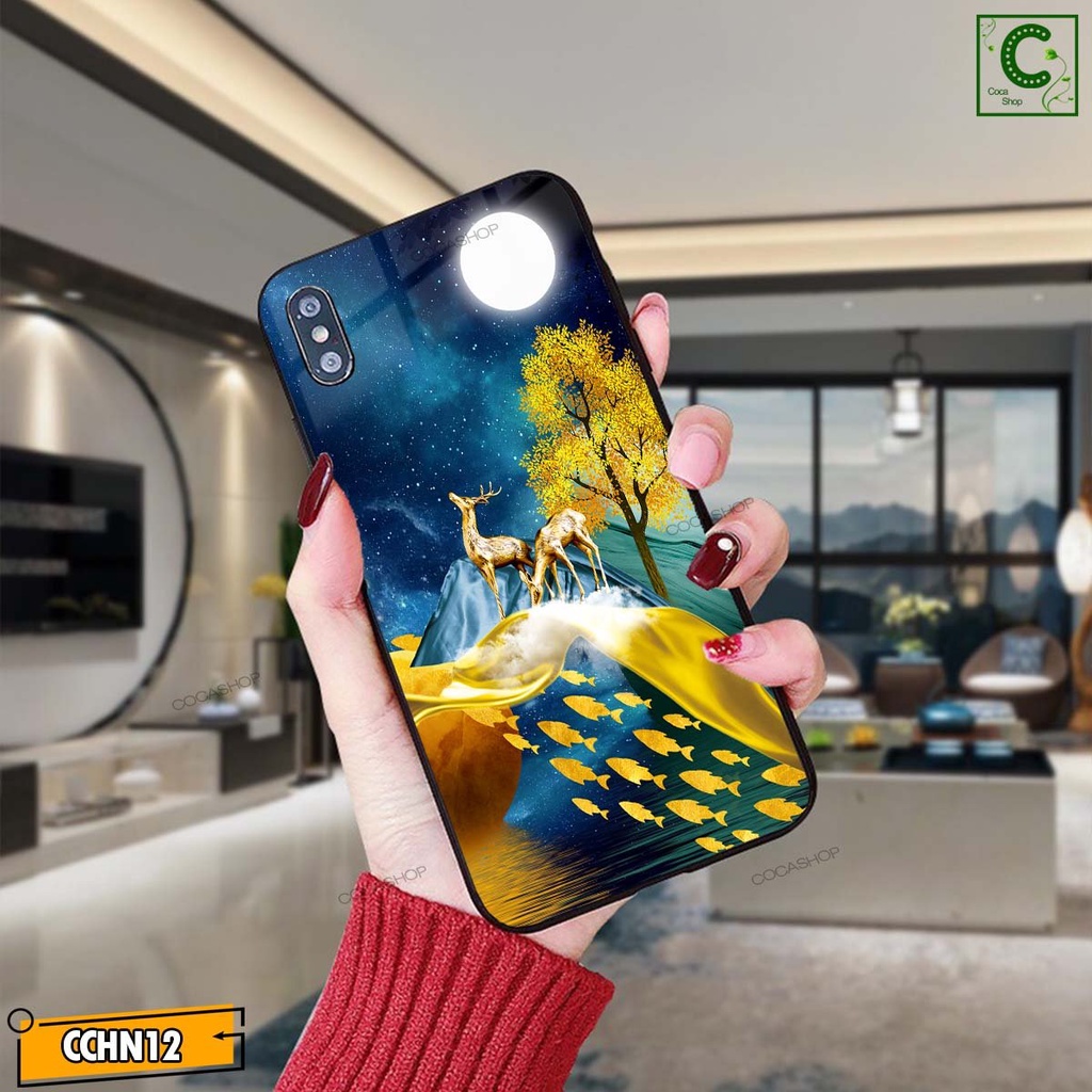 Ốp lưng iPhone cao cấp  - Hươu vàng may mắn cưỡi mây chơi trăng - 6/6plus/6s/6splus/7/7plus/8/8plus/x/xr/xs/11/12...