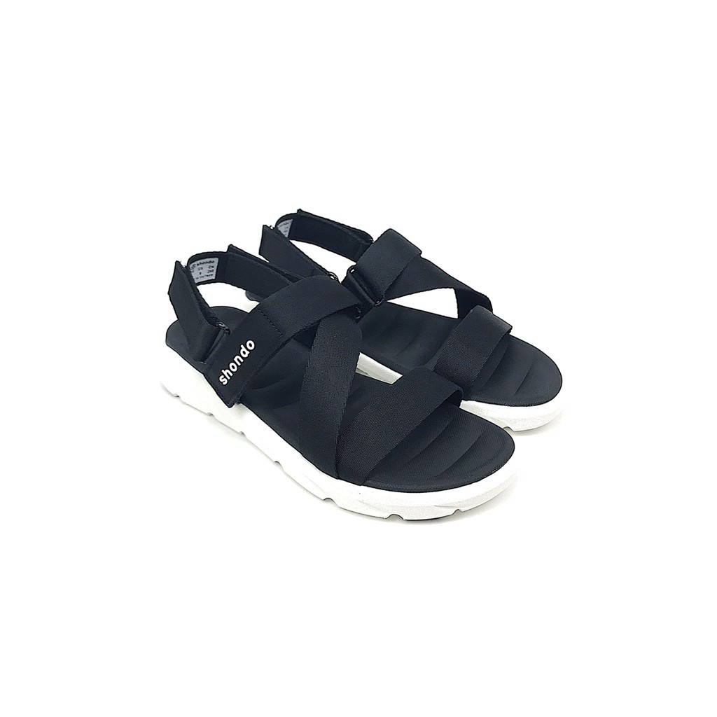 Ảnh Giày sandal SHONDO F6 sport quai đen đế trắng F6S003 4