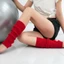 1 Đôi Tất Dệt Kim Dày Giữ Ấm Chân Không Thổi Dài Đến Đầu Gối Màu Trơn Dùng Khi Tập Yoga