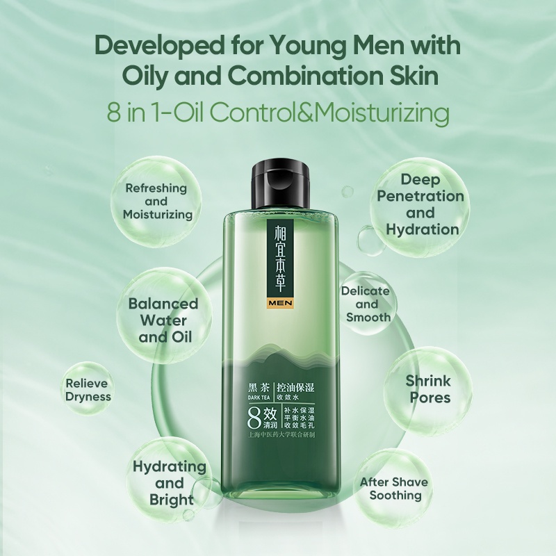 Ảnh Toner INOHERB chiết xuất trà xanh dưỡng ẩm kiềm dầu se khít lỗ chân lông 200ml dành cho nam 1