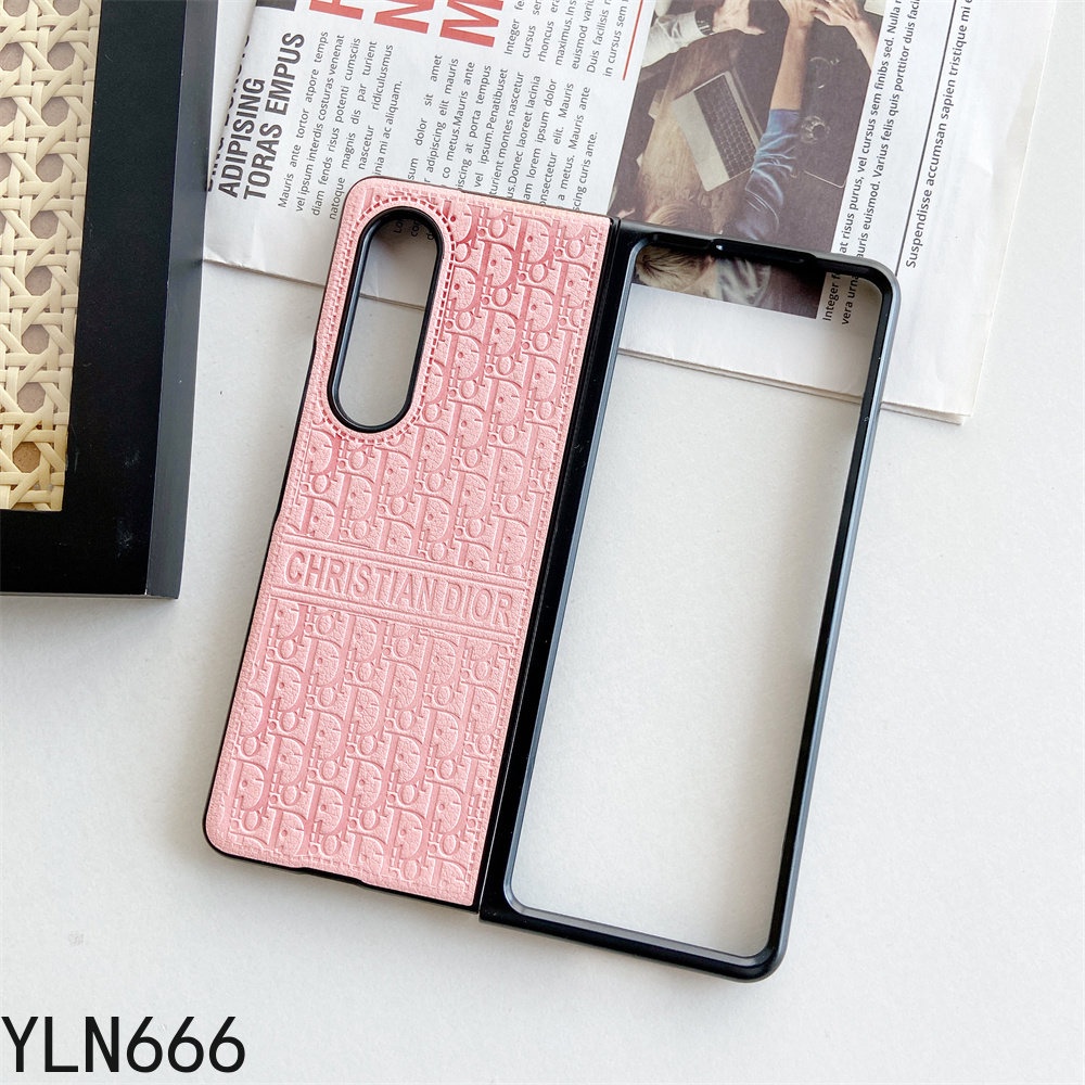 Dành Cho Samsung Galaxy Z Fold 6 5 4 3 2 Cổ Điển D Thiết Kế Da PU Chống Sốc Ốp lưng Samsung Galaxy Z Fold6 Z Fold5 5G Gấp Ốp lưng