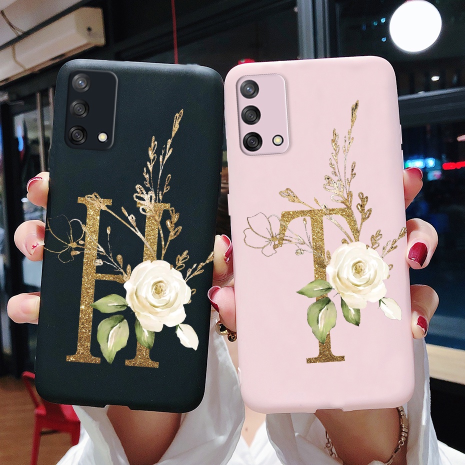 Ốp điện thoại CPH2365 mềm mại chống sốc màu đen/ hồng in chữ dành cho ...