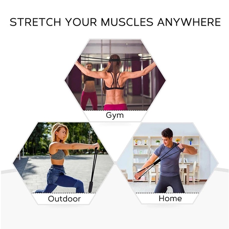 Dây Kéo tập Yoga-Gym đàn hồi, tập tay hình số 8 đa năng siêu tiện lợi