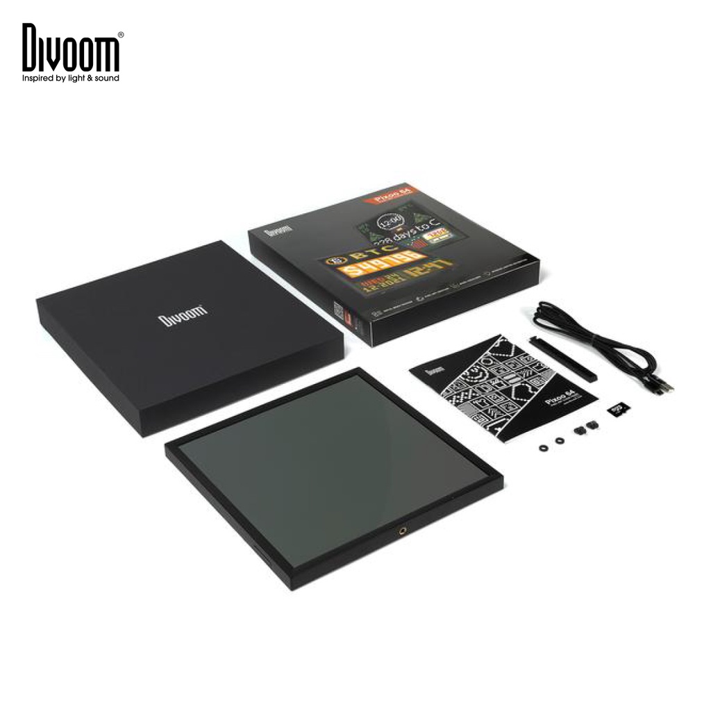 Ảnh Màn hình led trang trí Divoom Pixoo-64 64x64 pixel, bảng đèn led trang trí bàn, treo tường - BH 12 tháng 1 đổi 1 2