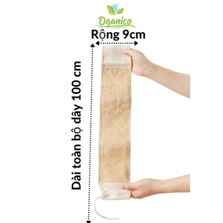 Dây chà lưng xơ mướp bông tắm chà lưng kì ghét tẩy tế bào chết massage body handmade OGANICO