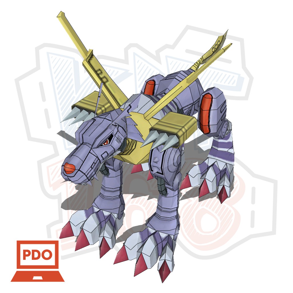 Mô hình giấy Anime Game Robot Digimon MetalGarurumon | Shopee Việt Nam