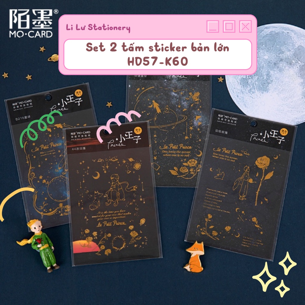Sticker dán sổ dán mũ bảo hiểm điện thoại set 2 tấm HD57-K60.