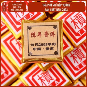 Combo 5 viên Trà phổ nhĩ, viên trà phổ nhĩ nếp Vân Nam năm 2003