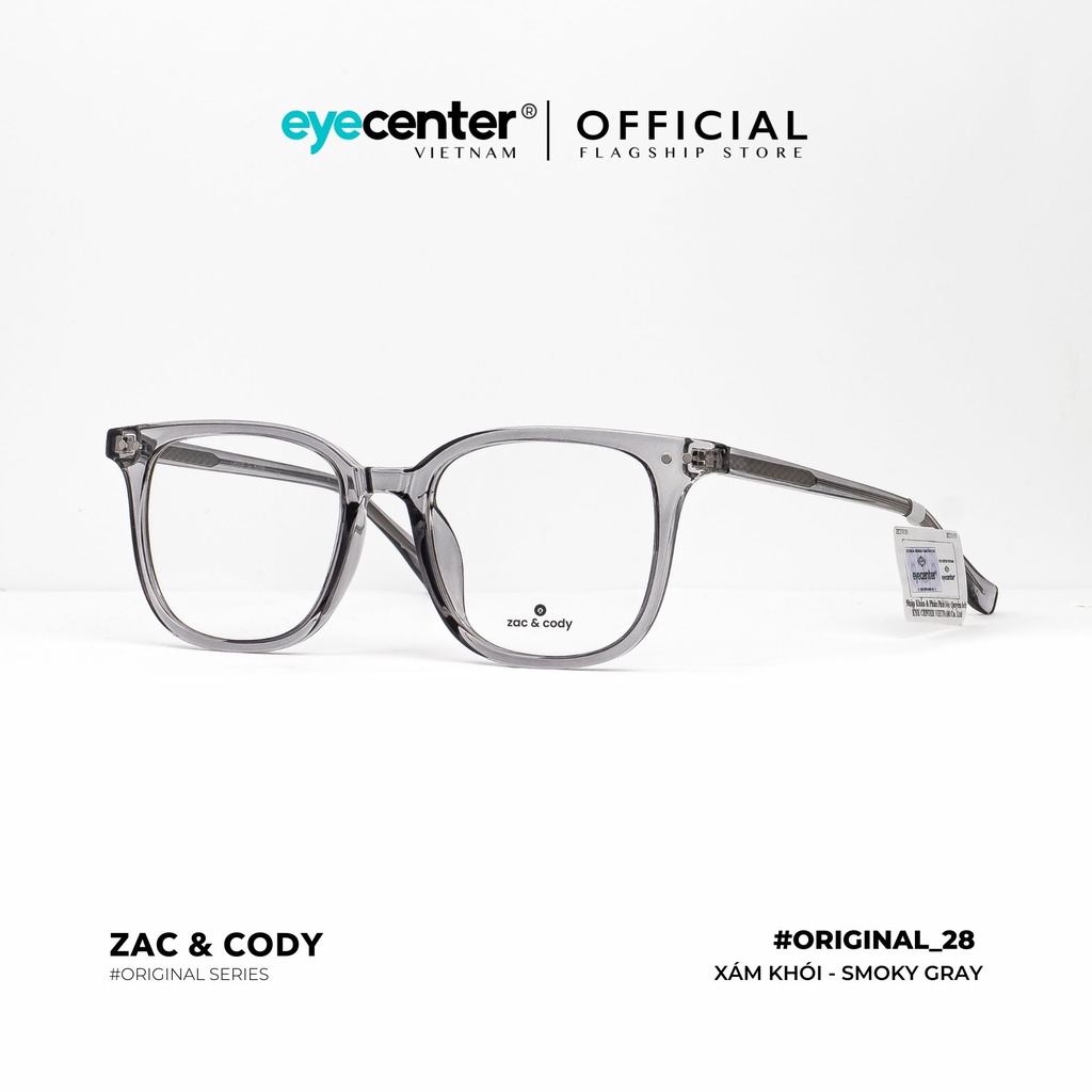 Ảnh Gọng kính cận nam nữ chính hãng B28-S ZAC & CODY dáng vuông lõi thép chống gãy BS28 4